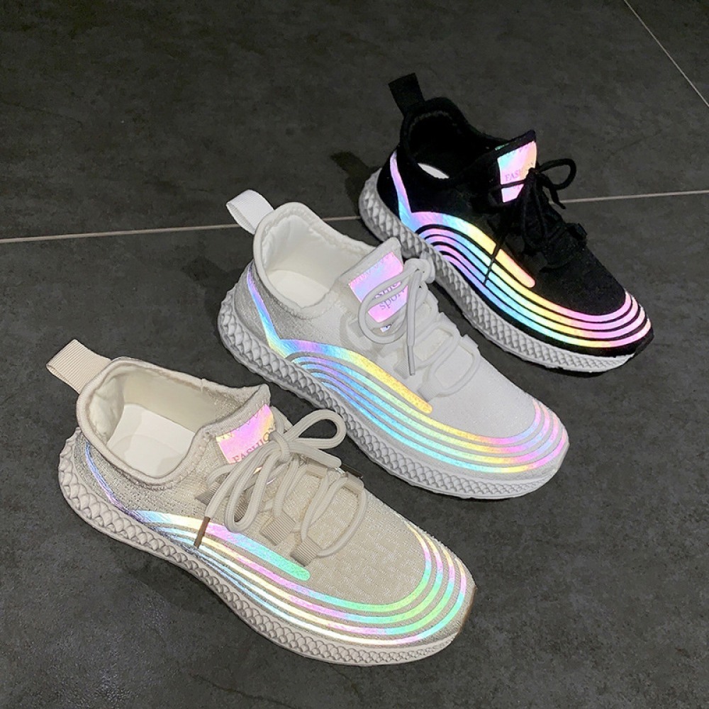 Flying Woven Women's Breathable Casual Shoes Sports Shoes
